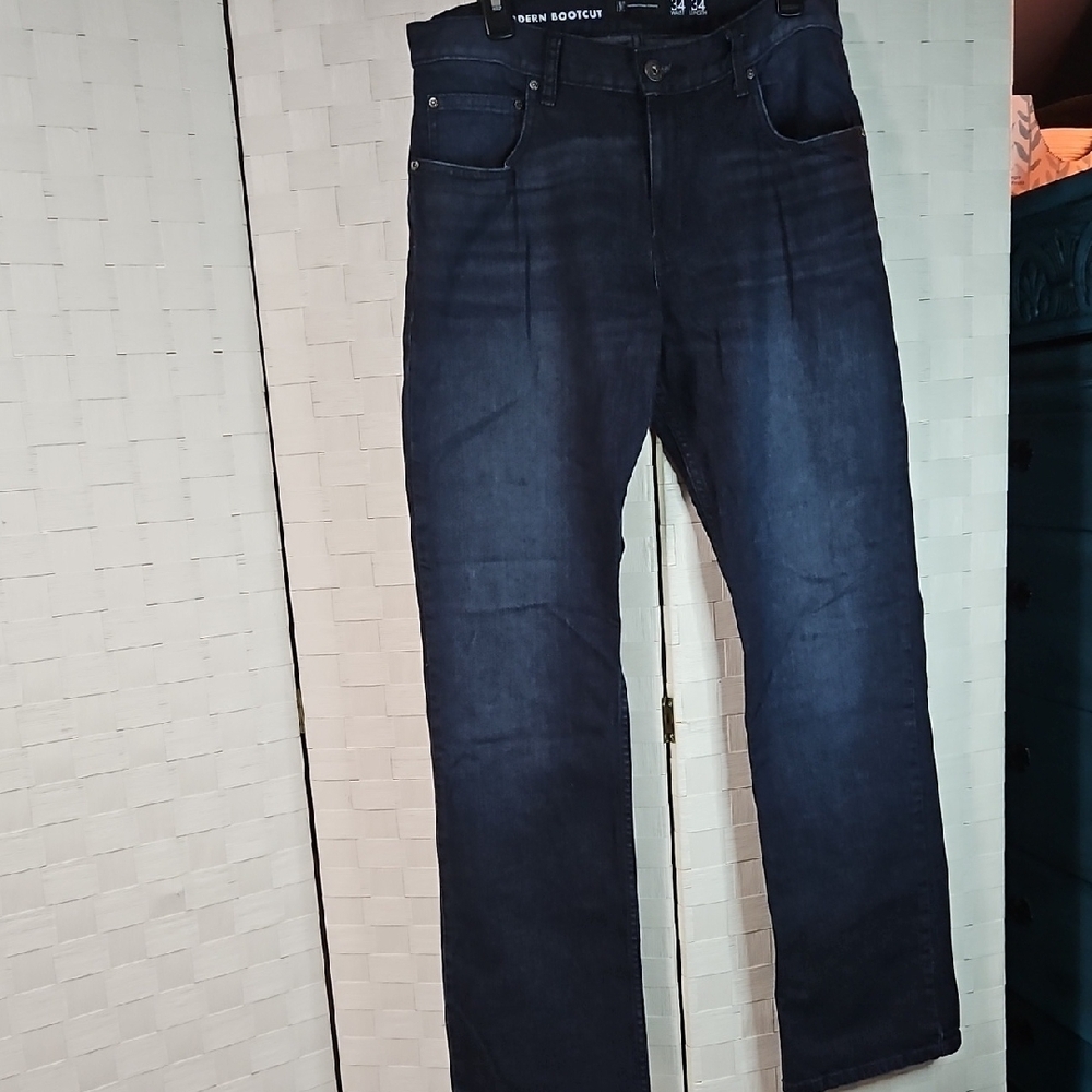 INC International Concepts Men's Bootcut Jeans - Dark Blue - Picture 2 of 9
